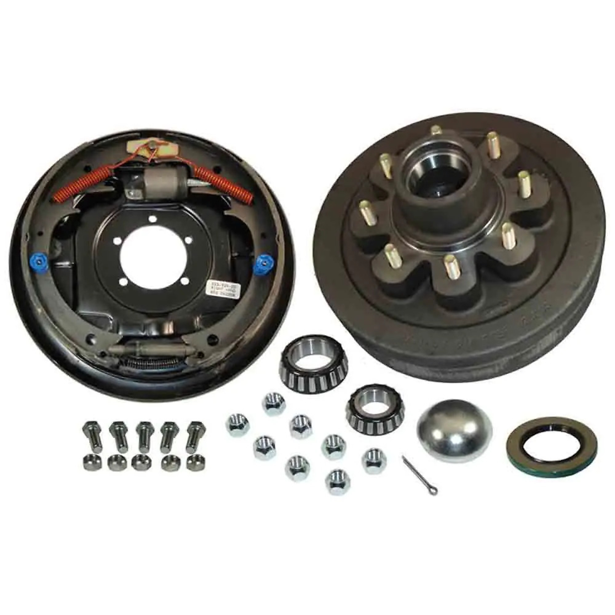 Rigid Hitch, Hydraulic Drum Brake Kit, Passenger Side, 12in, 8-Bolt on 6.5 inch Circle, Model# BPH1208HR